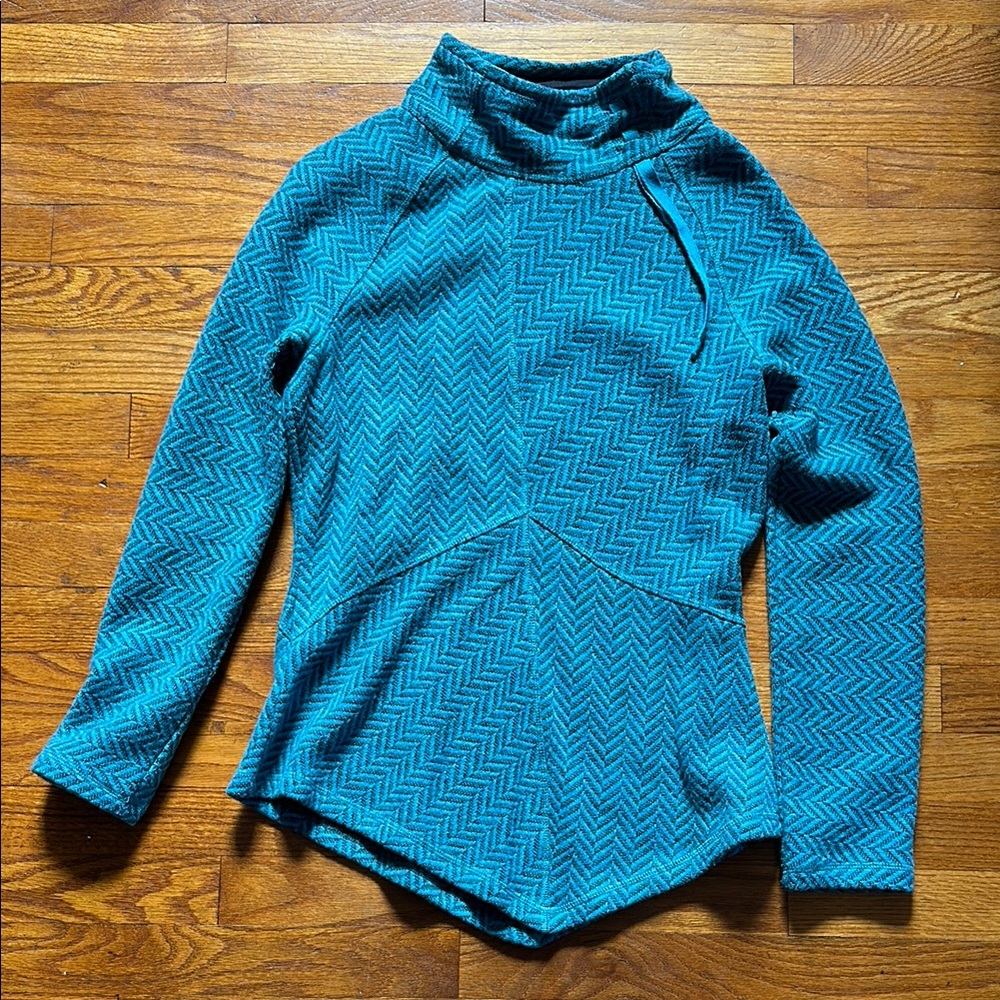Women's Teal Chevron Sweater